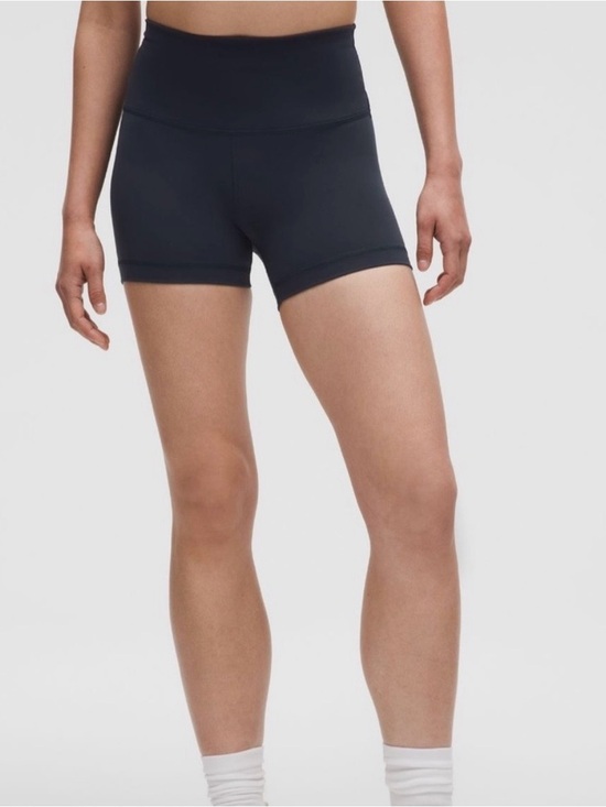 lululemon athletica Pants - lululemon Wunder Train High Rise Short 4" Biker Short Pilate Short Navy 4